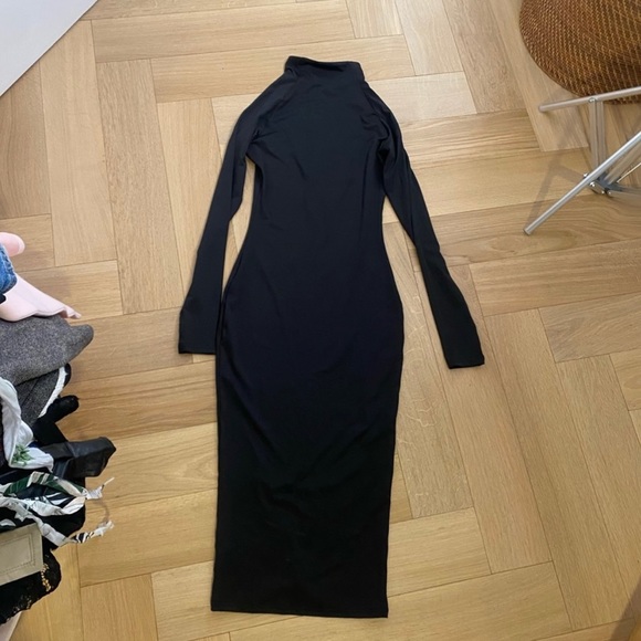 Black Contemporary Turtleneck Dress - Picture 4 of 4